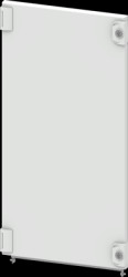 Compartment door, rectangular, sheet steel, (W x H x D) 400 x 800 x 25 mm, light gray, for built-in installation devices, 8PQ208