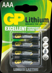 GP24LF-2U4 Lithium battery, AAA (Micro), 4pack