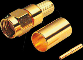 SMA reverse plug, crimp for RG174/316
