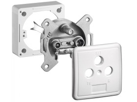 Zestaw potrójnego gniazda antenowego, 1 dB, przejście DC