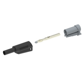 Adapter z wtykiem bananowym Męski Połączenie lutowane Czarny 20A Electro PJP rozmiar 4 mm