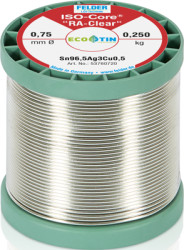Solder, lead-free, SAC (Sn96.5Ag3.0Cu0.5), Ø 0.75 mm, 0.25 kg, 53760720