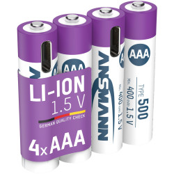 Ansmann 1311-0028 AAA Li-Ion Rechargeable Battery 500mAh 4 Pack With USB-C Cable