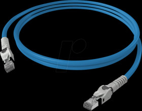 CP1OBMSMS0010 Cat.6a patch cable, S/FTP, VarioBoot, blue, 1 m