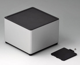 Aluminum enclosure, (L x W x H) 140 x 140 x 100 mm, black (RAL 9005), IP40, ES149059