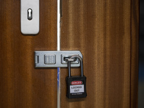 Blokada Blokada bezpieczeństwa RS PRO Czarny długość pałąka: 38mm zamki: 1