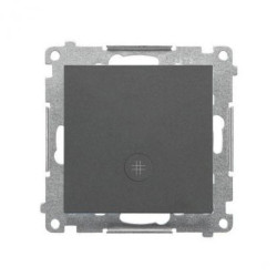 Simon 55 Łącznik krzyżowy z podświetleniem LED – piktogram schody (moduł) 10 AX, 250 V~, szybkozłącza Grafitowy mat TW7L.01/116