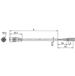 Przewód czujnik-siłownik ze złączem Złącze M12 liczba rdzeni 5 długość 3m Rodzaj A Męskie
