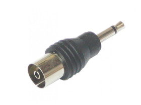 Redukcja wtyk jack 3,5mm mono - gniazdo TV antenowe