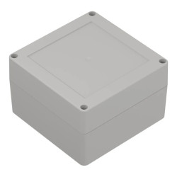 ZP120.120.75J TM PC - Obudowa plastikowa ZP120.120.75 jasna z tulejkami mosiężnymi PC