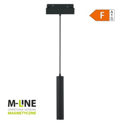 Lampa szynowa wisząca magnetyczna 10W 800lm 4000K 30cm czarna M-LINE