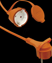NV54-20 Extension cable, safety plug flat, orange, IP20/IP54, 20m