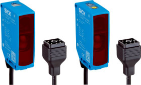 Czujniki fotoelektryczne Przez wiązkę Prostokątny SICK PNP / NPN zakres 60 m Widoczny czerwony