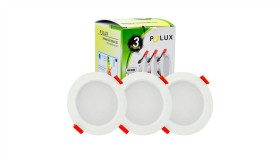 3X Oprawa Podtynkowa Okrągła Miro Led Biała 6W 400Lm 3000K Goldlux