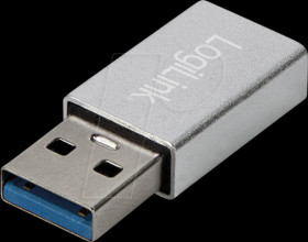 AU0056 USB 3.0 adapter, A connector > C port, silver