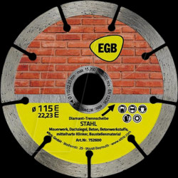 752600 Diamond cutting disc 115 mm, "Steel"