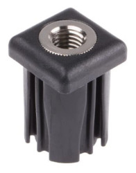 Wkładka gwintowana do rury, profil: Kwadrat, 30 x 30 x 43mm, M12