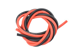 High Temperature Resistant Silicone Wire (10AWG 6mm2 1m Red & Black)
