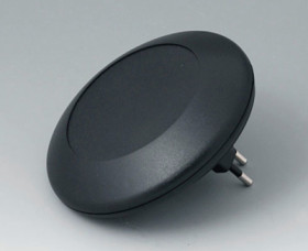 ABS/PC enclosure, (Ø x H) 110 x 38 mm, black (RAL 9005), IP40, B5011229