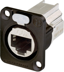 Modular adapter, RJ45 socket to RJ45 socket, straight, Cat 6A, NE8FDX-P6-B