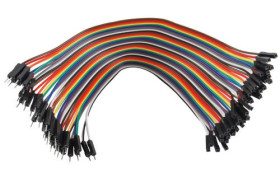 40 colored male-female jumper wires