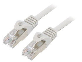 Patch cord F/UTP, Cat 6, RJ45 wtyk z obu stron, linka, CCA, 2m, PVC, szary PP6-2M