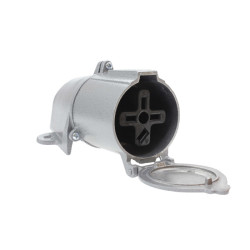 Gniazdo siłowe metalowe płaskie wtyki natynkowe 32A 4P 500V WSE