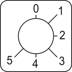 Label, 45 x 45 mm, for cam switch, KZ18045