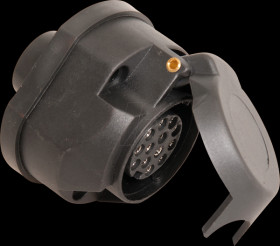 Vehicle socket, 13-pin, 12V, with cut-out