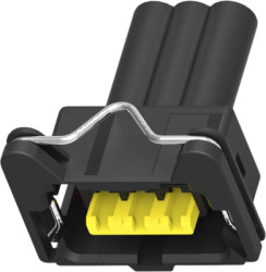 Socket, unequipped, 3 pole, straight, 1 row, black, 444072-1