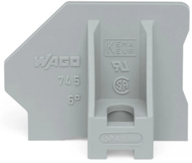 End plate for PCB terminal, 745-345