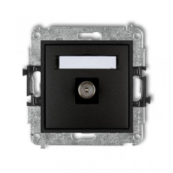 MINI Gniazdo antenowe pojedyncze TV czarny mat 12MGTV-1