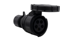 Gniazdo Siłowe Czarne 16A 5P Ip67 Estradowe F7.0166