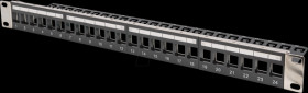 DN-91411-LF Keystone patch panel, 24 port, 1U
