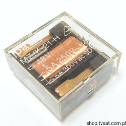 MZ-K-21-H Relay Coil 48VDC 3,2kOhm 2 x 5A/250V~ THT PASI