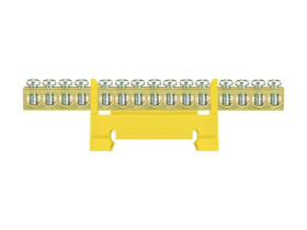 Listwa zaciskowa na szynę -15 żółta - niska podstawa