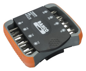 Zestaw końcówek do wkrętaka l. elementów: 17 rozmiar: 27 x 73 x 82 mm Zestaw bitów skrętnych Bahco