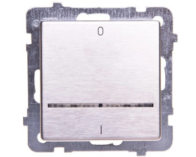 SONATA Łącznik podwójny z podświetleniem stal inox ŁP-11RMS/m/37