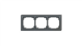 Deco Ramka Uniwersalna Potrójna Z Tworzywa Deco Soft Grafitowy Mat 28Drso-3
