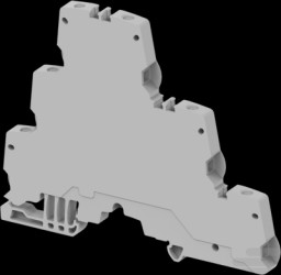 Feed through terminal, screw connection, 0.2-4.0 mm², 6 pole, 32 A, 8 kV, gray, 1SNK505212R0000