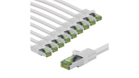 Kabel Krosowy Cat 8.1 Z Certyfikatem Ghmt, S/Ftp (Pimf), 2 M, Biały, Zestaw...