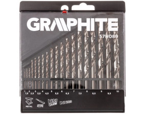 Wiertła do metalu HSS-Co 1.0-10.0 mm 57H089 /zestaw 19 szt./