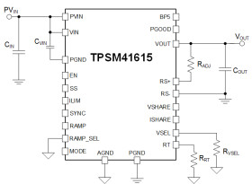 4-V to 16-V, 15-A, stackable power module