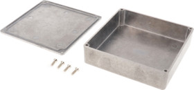 Aluminum die cast enclosure, (L x W x H) 120 x 120 x 34 mm, natural, IP54, 1590Q