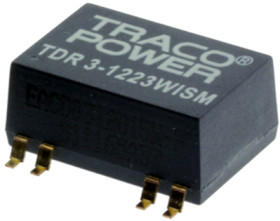 DC converter, 4.5-18 VDC, 3 W, 1 output, 15 VDC, 82 % efficiency, TDR 3-1213WISM