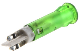 Lampka kontrolna do montażu panelowego 24 → 28V, zielona 5mm LED Końcówka lutownicza Signal Construct