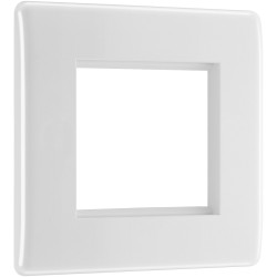 BG 8EMS2 White Nexus Moulded Double Square Front Plate