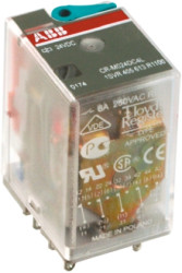 Przekaźnik mocy 24V dc SPDT ABB, Wciskane Zacisk klatkowy, widełki, śruba