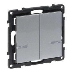 SUNO with Netatmo podwójny łącznik schodowy bezprzewodwy aluminium 722374