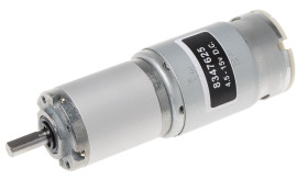 Motoreduktor DC 12 V dc Szczotkowy z przekładnią 14 rpm 12.8 W 6 mm 1.2 Nm RS PRO
